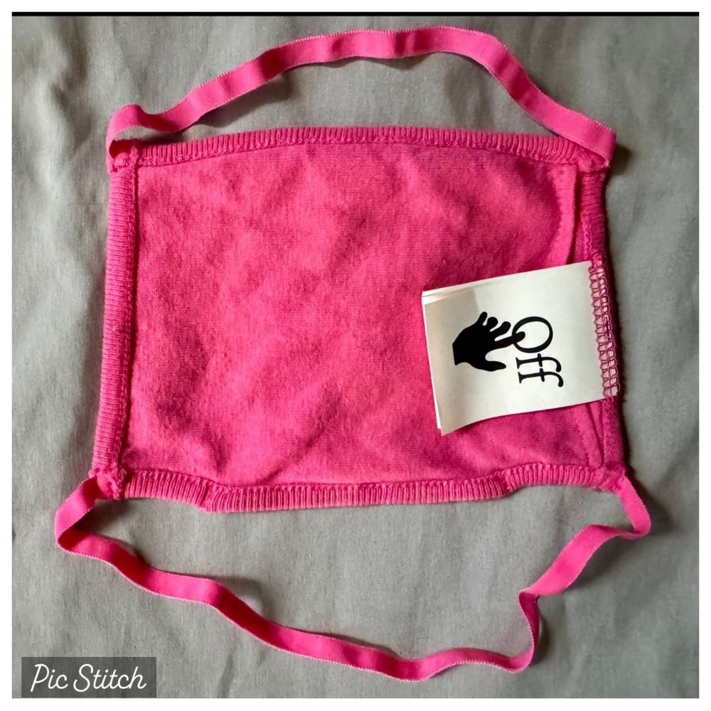 OFF WHITE Pink striped Face Mask O/S With Tags offwhite Yeezy Scarf Streetwear - Picture 4 of 9